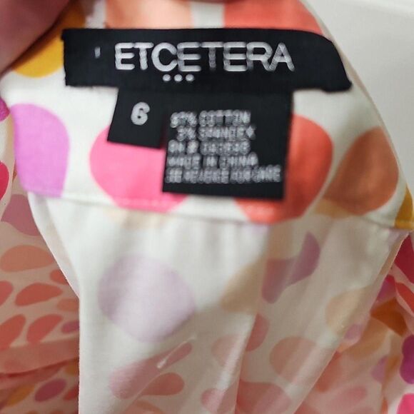 Etcetera Women's Multi-Color Polka Dot A-Line Knee Length Skirt Size 6 - Picture 7 of 7